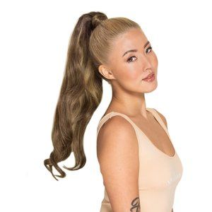18" 100% Human Hair Ponytail Extension 80g Balayage #4/27